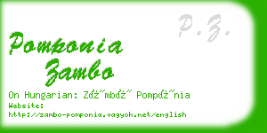 pomponia zambo business card